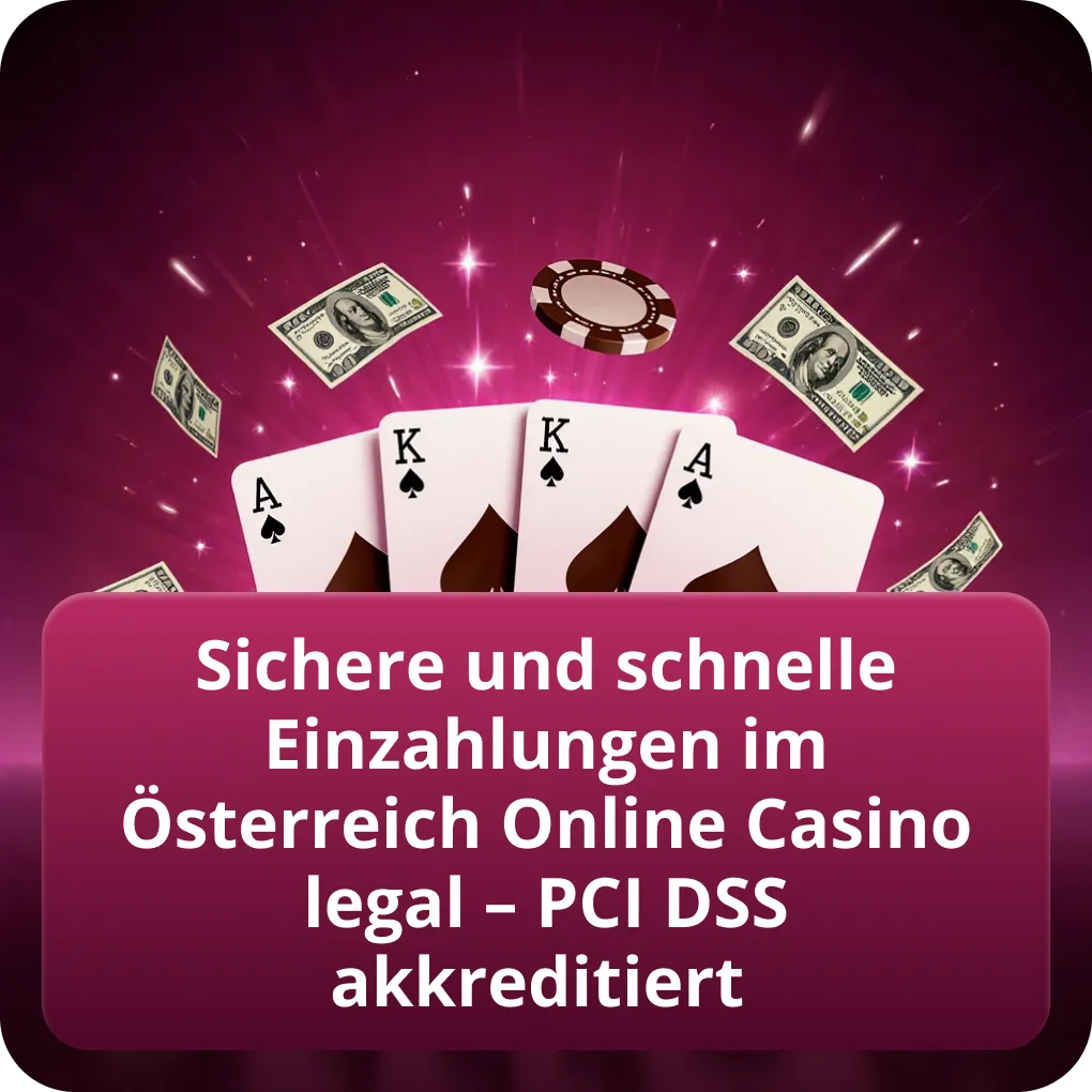 Sichere und schnelle Einzahlungen im Österreich Online Casino legal – PCI DSS akkreditiert